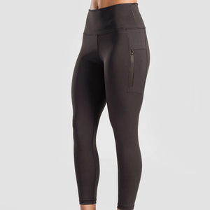 Leggings de cintura alta elásticos personalizados con efecto fruncido y realce de glúteos, espalda en V, impermeables, hasta el tobillo, para mujer, pantalones de yoga y gimnasio con cierre elástico en la cintura. - Product Image 3
