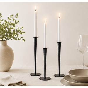Best Quality Matte <b>Black</b> Iron Taper Candle Holder Set Iron <b>Candlestick</b> Stand for Modern Wedding Table Centerpiece & Home Decor - Product Image 2