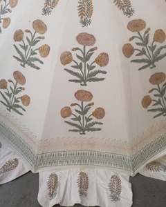 Sombrillas Decorativas Tradicionales Indias 100% Algodón Rajasthani, Lote de Parasoles con Bloques de Tela Hechos a Mano, Sombrilla para Coche/Playa, Decoración para Bodas, con Logotipo - Product Image 4