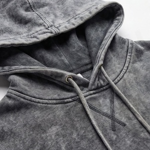 Breathable Fabric Acid Wash Tracksuit Set Gym Fitness Wear <b>Pullover</b> <b>Men</b> Custom Logo Streetwear Training Sports Apparel - Product Image 4