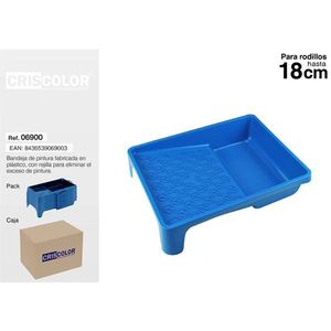 Boîte à peinture en plastique bleue de 18 cm pour artistes - Palette de peintre bleue - Product Image 1