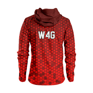 Wholesale Spring Wear Eco Friendly Custom Pattern Quick Dry Waterproof Breathable Nylon Coated Zipper Casual Hooded Windbreakers - Product Image 2