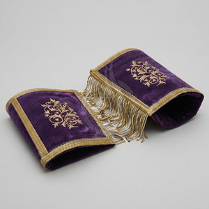 Classic <b>Masonic</b> Cuffs Velvet Embroidered Lightweight Elegant Accessories Clean Traditional Design for Weddings Gatherings Formal - Product Image 3