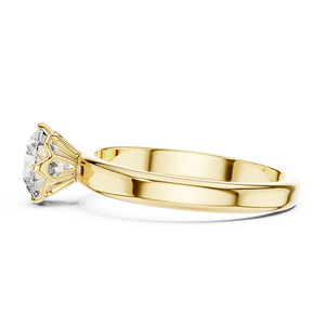 Anillo de Compromiso Moderno con Diamante Cultivado en Laboratorio, Corte Brillante Redondo, Joyería Fina de Oro Personalizada, Diseño Solitario Elegante - Product Image 2