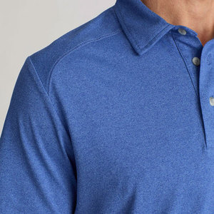 Chemise de golf en tricot solide personnalisée, best-seller, avec logo personnalisé, boutons, manches longues, respirante, décontractée, pour homme, prix d'usine - Product Image 5