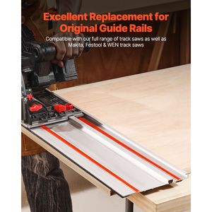 Kit de rails de guidage pour scie à onglet 110 cm avec 4 rails en aluminium extrudé et 3 connecteurs - Compatibilité avec rail de base - Product Image 2