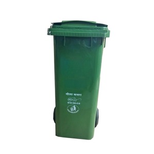 Cubo de basura de plástico para exteriores de 240 litros de capacidad resistente, estructura de pie con o sin ruedas y cubo de basura con pedal - Product Image 2