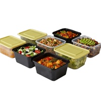 Récipients alimentaires en plastique durables avec couvercles Boîtes d'emballage sur mesure Approvisionnement d'usine en gros pour les restaurants et la livraison de nourriture