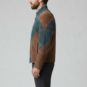 Premium <b>Suede</b> <b>Leather</b> <b>Jacket</b> For Men With Classic Zip Front Design Soft Luxury Finish Casual Fashion And Everyday Wear - Product Image 5