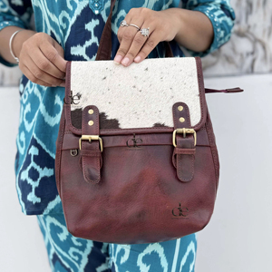 Sac à dos en cuir de vachette véritable sac à dos de style occidental sacs d'école unisexe 2 en 1 multi-usages sacs de haute qualité de créateur unisexe - Product Image 1