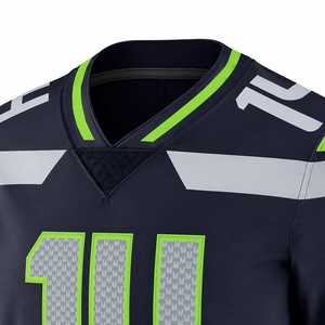 Custom Mesh Football Jersey in V-<b>Neck</b> Style Fully Sublimated <b>Fan</b> Football Jerseys - Product Image 3