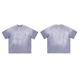 Camiseta de Manga Corta para Hombre, Corte Ajustado, Efecto Desgastado por el Sol, Nueva Llegada, Diseño Personalizado - Product Image 5