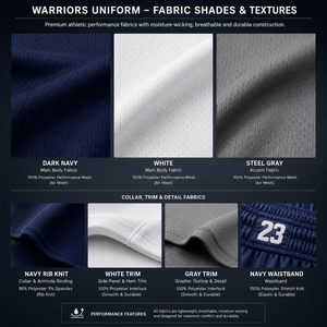 Conjunto de Uniforme de Baloncesto Warriors para Hombre, Camiseta sin Mangas con Cuello en V, Pantalones Cortos, Impresión Sublimada, Absorbe la Humedad, Ajuste Atlético - Product Image 6