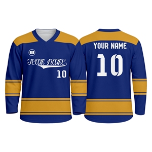 Custom Men's Ice Hockey Jersey Pant Set Professional Hockey Uniform Breathable Moisture Wicking Eco-Friendly Sublimation Printed - Product Image 1
