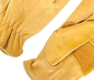 EN420 Certified Leather Driver Safety Gloves Elastic Wristlet Durable Abrasion Resistant <b>Fire</b> Proof Anti-Impact General Purpose - Product Image 4