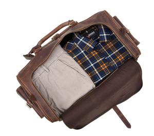 Bolsa de cuero para fin de semana, regalos para él, lona de grano completo, sostiene todos los regalos de bolsa de viaje durante la noche, 2017 - Product Image 4