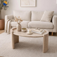Table basse en marbre de luxe KT STONE, design moderne, facile à nettoyer, écologique, pour hôtel, villa, salon, chambre à coucher, meubles en marbre