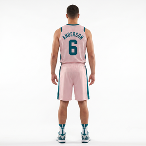 Conjunto de Uniforme de Baloncesto para Hombre, 100% Poliéster, Malla Elástica en Cuatro Direcciones, Estampado Sublimado, Camiseta Deportiva sin Mangas y Pantalones Cortos - Product Image 2
