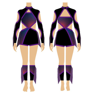 Uniformes de Majorette Estampados para Mujer, Ropa de Práctica de Manga Larga, Conjuntos de Uniformes de Majorette de Talla Grande, Uniforme de Animadoras de Alta Calidad - Product Image 4