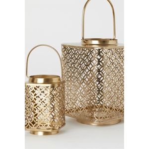 Lanterne marocaine en métal vintage noire perforée, porte-bougie en fer découpé, lanternes suspendues pour la maison, le jardin et les mariages - Product Image 2