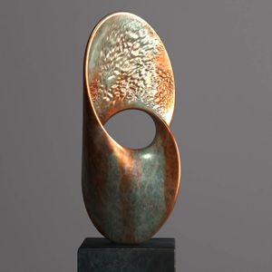 Sculpture Abstract Fresh Brass Aluminum Decorative Metal Art Decor Statue Hotel Metal Art Figurine Home Table Decoration <b>Figure</b> - Product Image 4