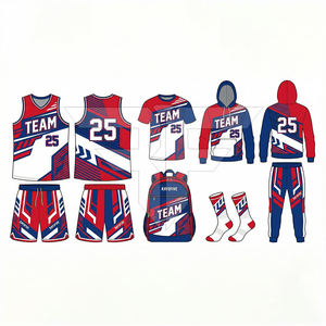 Uniforme de Baloncesto para Hombre al Por Mayor, Uniforme Combinado Unisex de Alta Calidad, Cómodo, Corto, Transpirable, 100% Poliéster - Product Image 4