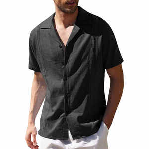 Camisas Hawaianas de Verano Unisex de Alta Calidad, Logotipo Bordado Personalizado, Camisas Hawaianas Casuales de Playa para Hombre - Product Image 3