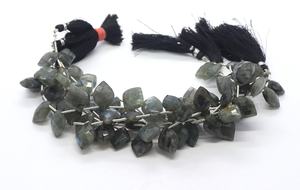 Perles de labradorite naturelle fantaisie facettées en forme de feuille 12-16 MM, perles de pierres précieuses de labradorite fine 8 pouces, perles de labradorite de forme fantaisie - Product Image 6