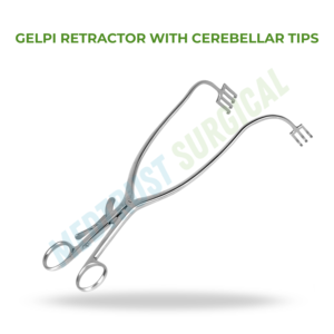 Retractor Gelpi con Puntas Cerebrales de 22 cm, Retractor Quirúrgico de Columna Vertebral para Neurocirugía, para Retracción Profunda Craneal y Espinal - Product Image 2