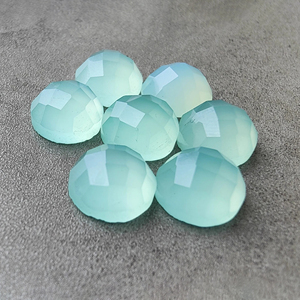 Calcedonia Aqua Natural, Corte Checker, Gema Redonda, Calibrada, Piedra Suelta al por Mayor, Todos los Tamaños Disponibles - Product Image 6