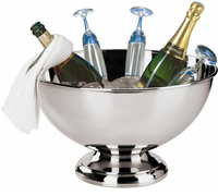 Base de refroidissement pour bouteilles de vin et de bière en acier inoxydable, design classique à motif floral, capacité 5L, fournie directement par l'usine