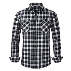 Chemises en flanelle de qualité supérieure, nouvelle collection, blanc et noir, 2 en 1, grandes tailles, respirantes, personnalisées, fabriquées au meilleur prix - Product Image 1