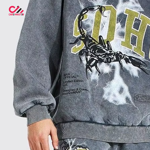 Survêtements pour hommes à col rond, sérigraphiés, effet délavé à l'acide, personnalisables, qualité supérieure, meilleures ventes, vente en gros - Product Image 3