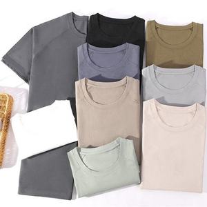 เสื้อยืดผู้ชาย คอตตอน 100% แขนสั้น คอกลม ทรงปกติ สีพื้น ผ้าเจอร์ซีย์ถัก ระบายอากาศได้ดี - Product Image 4