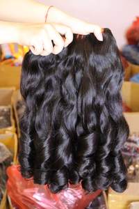 Meilleur prix de gros 2023 Perruques de cheveux bruts vietnamiens boucles ondulées funmi magique H8 extensions de cheveux vierges remy - Product Image 5