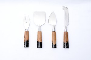 Premium Qualitt 18/8 Stainless Steel <b>Cheese</b> <b>Knife</b> <b>Set</b> With Wood Handle Durable <b>Cheese</b> Tools For Serving And Butter Slicer Tools - Product Image 3