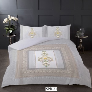 Parure de lit moderne et élégante en microfibre imprimée numériquement 7D, 125 GSM, 300 fils, écologique, durable, ultra douce et confortable - Product Image 4