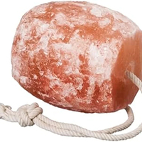 Bloc de sel rose de l'Himalaya en corde 1-2 kg pour chevaux, bovins, bétail, supplément minéral, alimentation animale, 100% naturel, certifié ISO