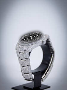 Luxury VVS Moissanite Diamond Mechanical <b>Watch</b> With Antique Cartoon Dial Fully Iced Stainless Steel Hip Hop Fashion <b>Watch</b> - Product Image 2