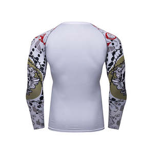 Rashguard MMA personnalisé de haute qualité pour hommes, vêtements de fitness et de gym, Spandex/Polyester 180g, manches courtes, respirant et confortable - Product Image 3
