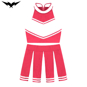 Bigetron Sports Custom Blue <b>Sexy</b> Adult Cheerleading <b>Uniforms</b> Package Spandex/Polyester Material Heat-Transfer Printing 380g - Product Image 1