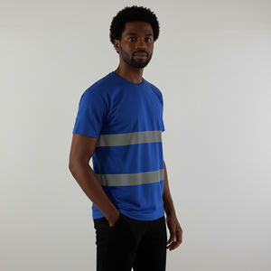 Camiseta de Trabajo de Alta Visibilidad para Hombre, Personalizada, Larga, Transpirable, 100% Poliéster, con Cinta Reflectante, ANSI Clase 2, Impermeable - Product Image 3