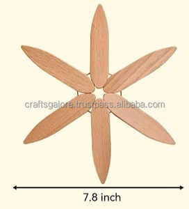 Sous-verres gratuits Dessous de plat en forme d'arbre pour la cuisine et les plats chauds Dessous de plat en bois en gros faits à la main Dessous de plat en vrac - Product Image 3