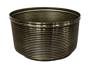 Maceta Decorativa de Metal Acanalado en Latón Antiguo para Plantas y Flores, para Interiores y Exteriores, Decoración para Hogar, Jardín y Sala de Estar - Product Image 3