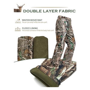 Wholesale Unisex Winter Breathable Waterproof Soft <b>Shell</b> Upland Camo Cargo Hunting Pants - Product Image 2