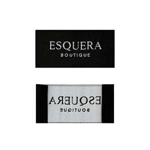 Étiquettes tissées sur mesure de qualité supérieure, découpées au laser, pliées aux extrémités, pour vêtements, lavables, ajoutez votre logo d'entreprise - Product Image 1