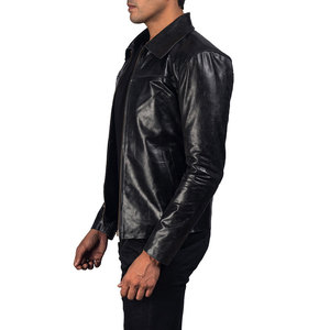 Classic College Style trucker Leather Jackets Best Design <b>Men</b> Winter Custom Design Leather jacket for <b>men</b> - Product Image 5