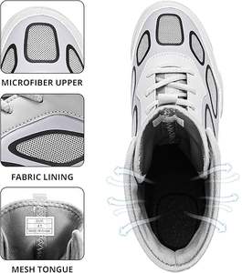 รองเท้าผ้าใบหุ้มข้อสูงสำหรับผู้ชาย สำหรับมวยปล้ำ มวยสากล วัสดุ PU ระบายอากาศได้ดี น้ำหนักเบา กันลื่น เหมาะสำหรับออกกำลังกาย - Product Image 6