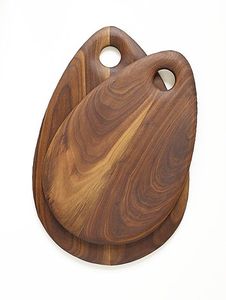 Juego de 3 tablas de cortar de madera de acacia con mango, aptas para lavavajillas, 1.5 cm de grosor, para carne, frutas, verduras y queso - Product Image 3