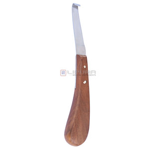 Hoof <b>Knife</b> <b>Sharpener</b> Farrier 22cm Hoof Trimming <b>Knife</b> Wooden Handle Blade Simple Left Hand Hoof <b>Knife</b> Horses Veterinary - Product Image 3
